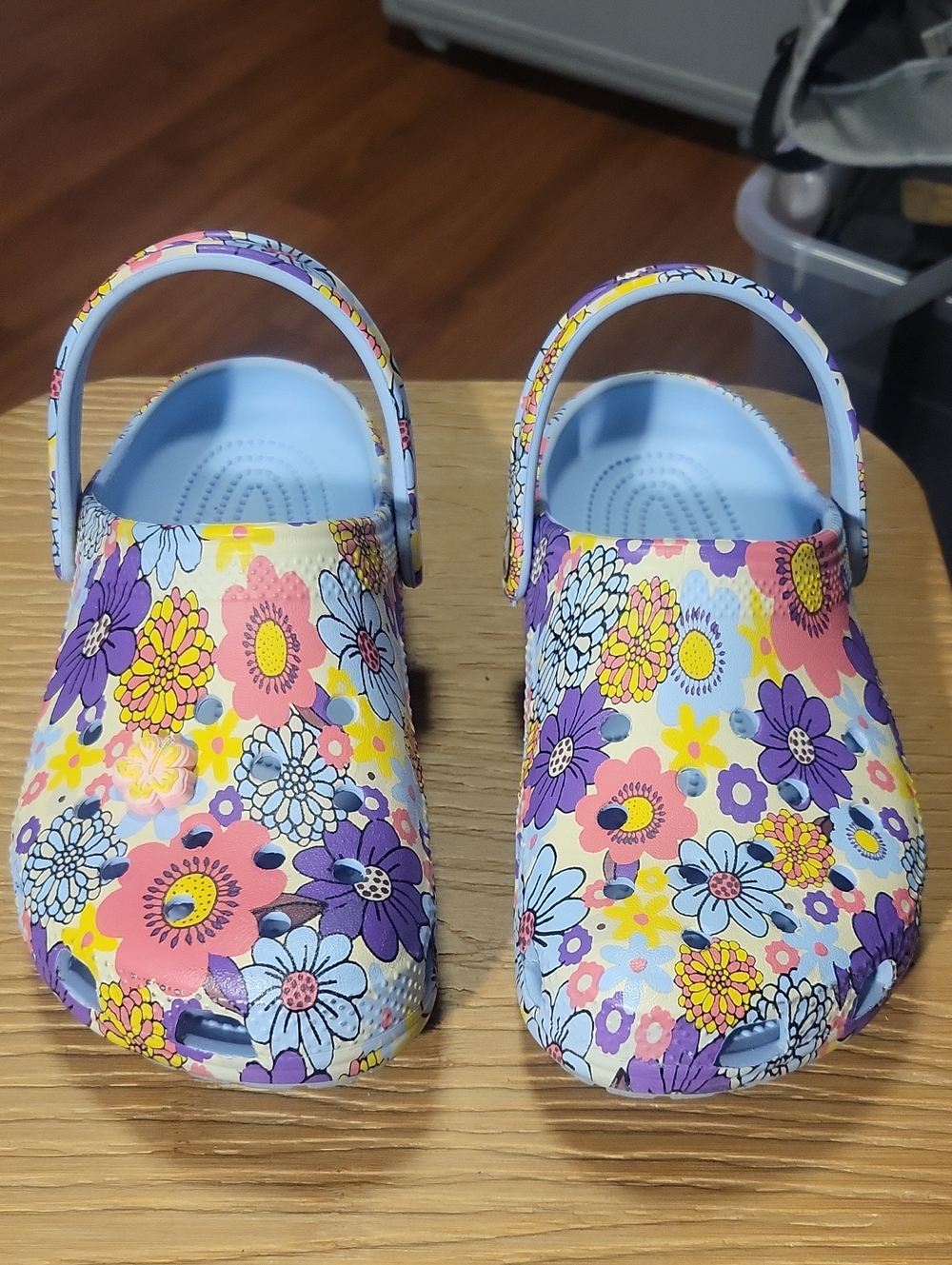 CROCS Kids Floral Clog Sandals in Pastel Multi